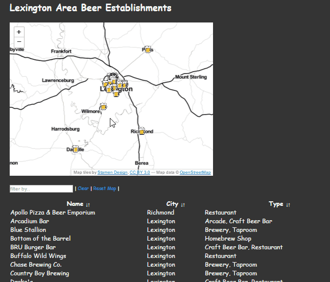 beer map demo
