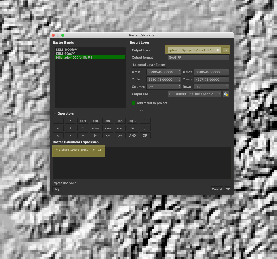 Raster Calcuator creates 1-bit raster